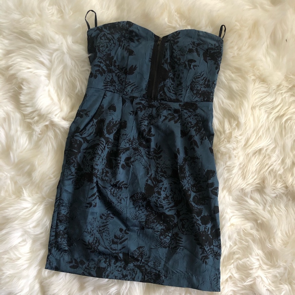 Silence and Noise Strapless Floral Dress